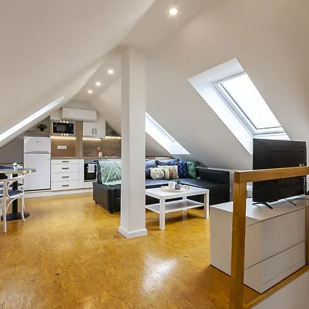Lägenhet Attic With Peaceful View + Parking *